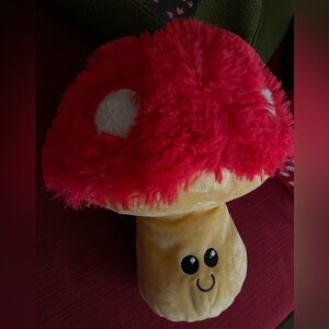 Plush Mushroom Toy - Red and Tan